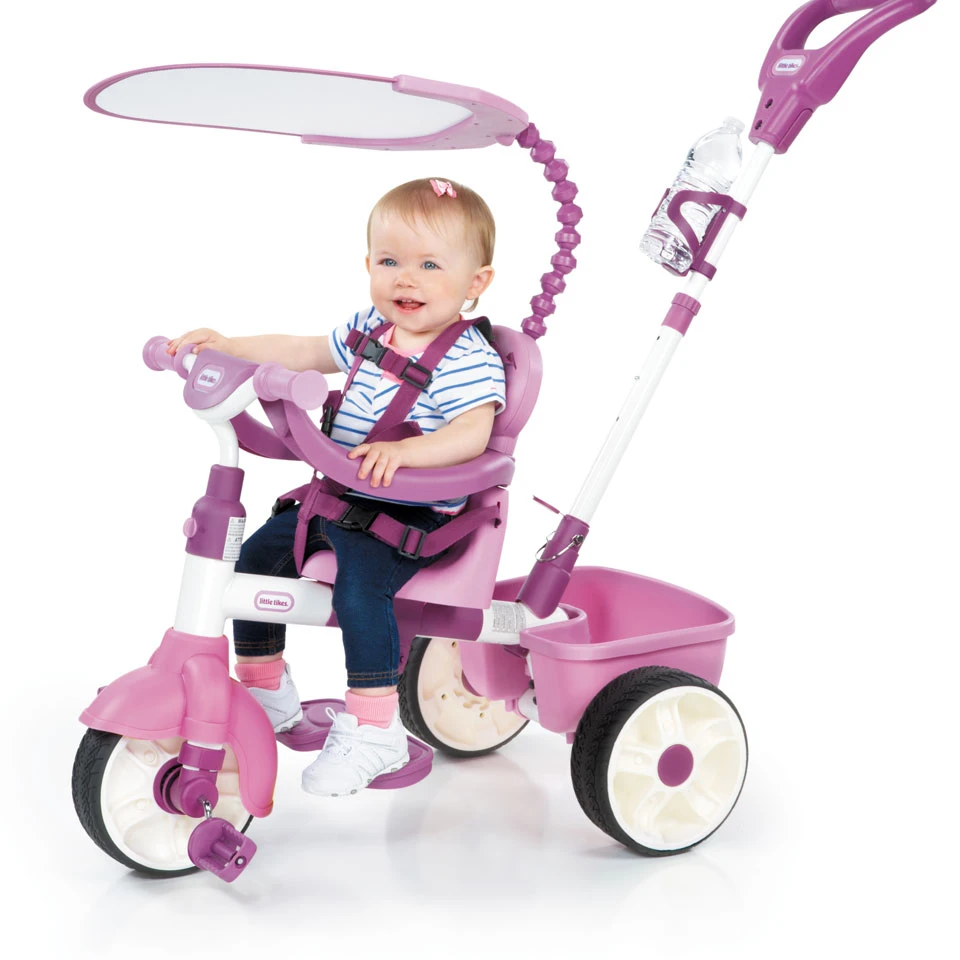 Little Tikes 4-in-1 Basic Driewieler Roze 4 Little Tikes 4-in-1 Basic Driewieler Roze - Afbeelding 2