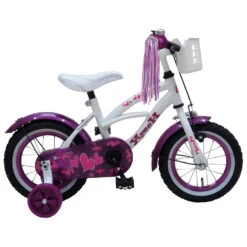 No Brand Yipeeh Heart Cruiser Meisjesfiets - 12 Inch - Wit/paars