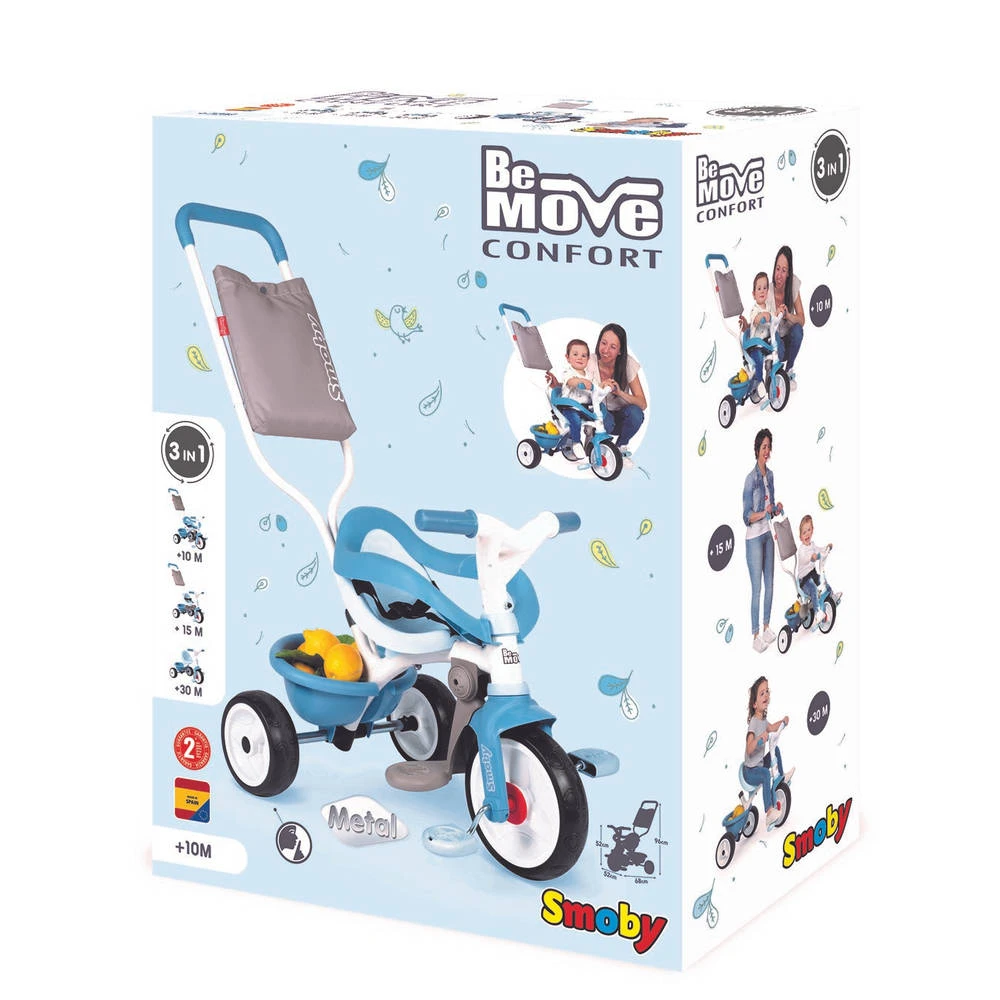 Smoby Be Move Confort Driewieler - Blauw 4 Smoby Be Move Confort Driewieler - Blauw - Afbeelding 2