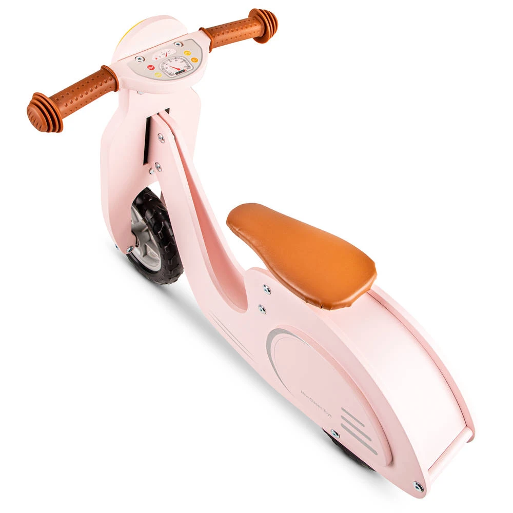 No Brand New Classic Toys Houten Loopscooter - Roze 4 No Brand New Classic Toys Houten Loopscooter - Roze - Afbeelding 2